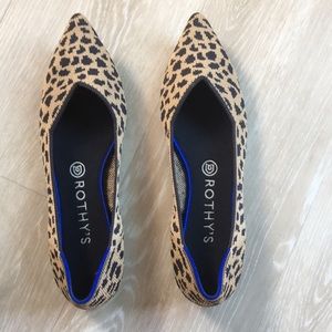 NEW ROTHYS THE POINT NIB LEOPARD SIZE 9